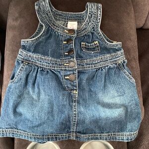 Girls Old Navy blue Jean dress size 6-12 months